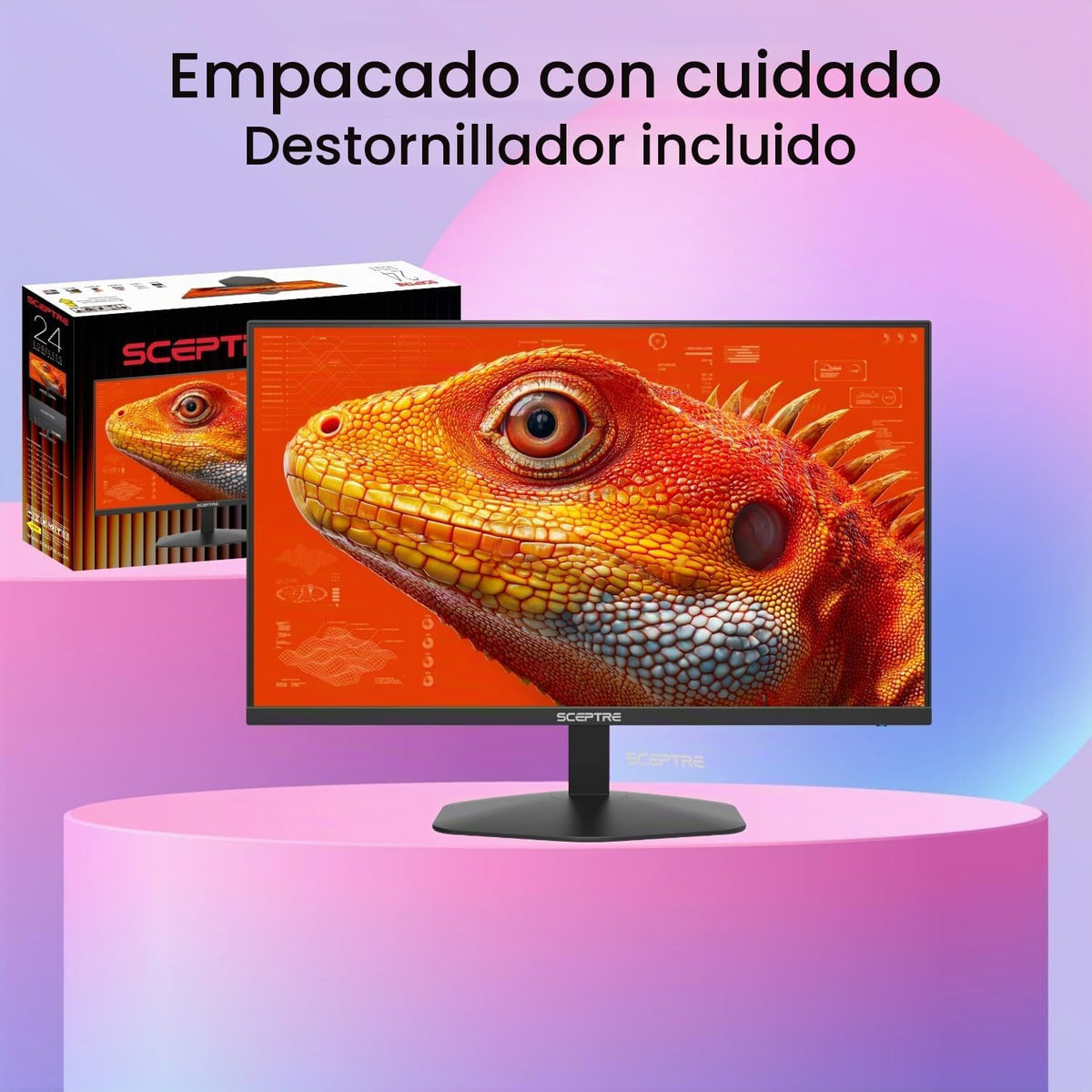 Sceptre - Monitor de juegos Prime de 24 pulgadas DisplayPort x2 165Hz HDMI x2 165Hz altavoces integrados, negro máquina 2027 (Serie E248B-FW165T)