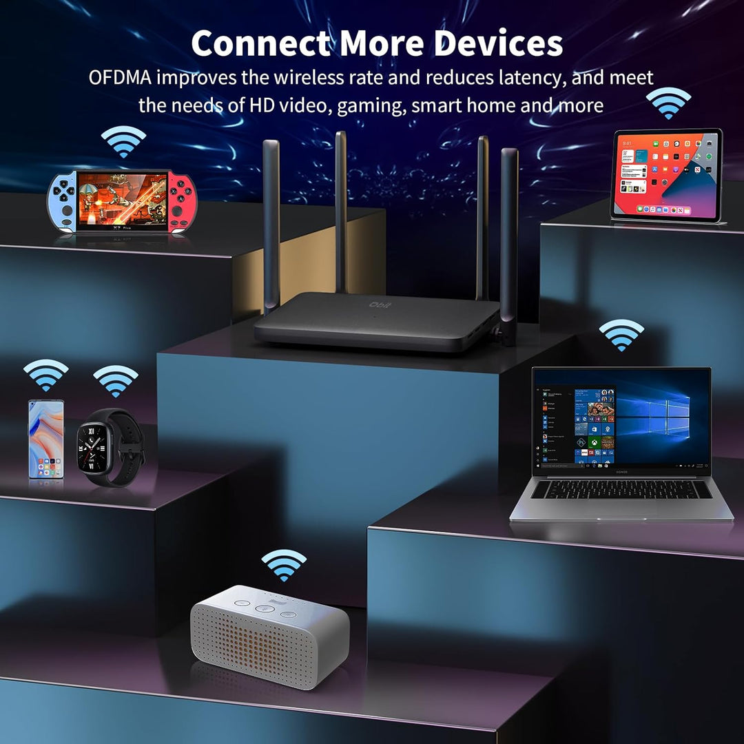 DBIT AX1800 Router WiFi 6 Router de Internet inalámbrico de doble b...