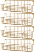 Estante para especias, paquete de 4 organizadores de condimentos montado en la pared para organización de almacenamiento de cocina, estante de metal para especias para gabinete, despensa