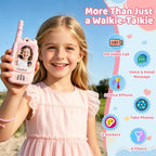 Walkie Talkies de video para niños con emparejamiento automático instantáneo, rango de 600 pies, no necesita WiFi, con video, voz y chat de imágenes, regalo perfecto para niños y niñas de 3