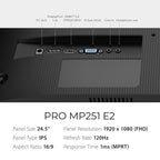 MSI PRO MP251 E2 - Monitor de gaming y oficina IPS de 24.5 pulgadas...