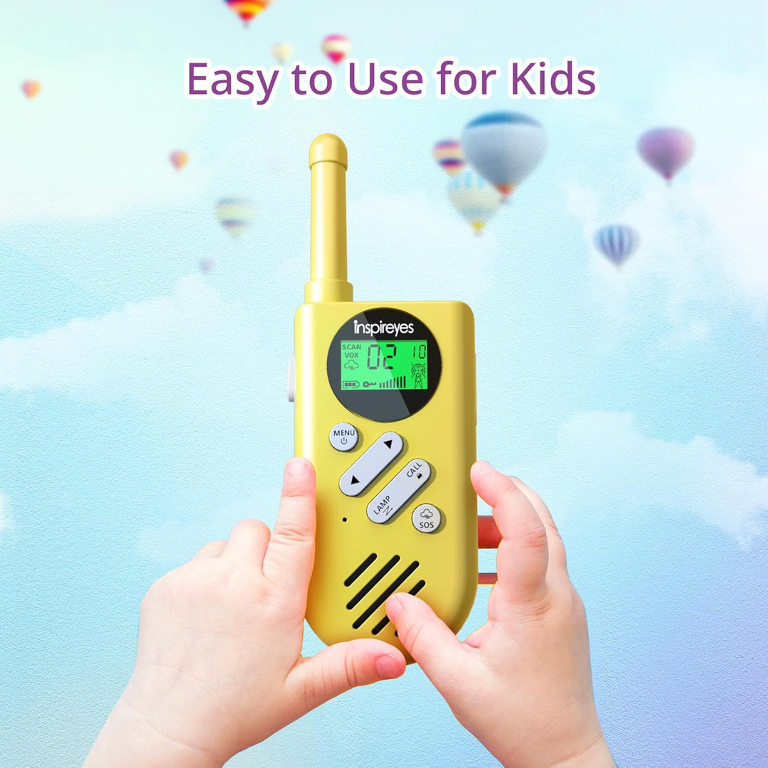 Inspireyes Walkie Talkies para niños recargables, juguetes para niñ...