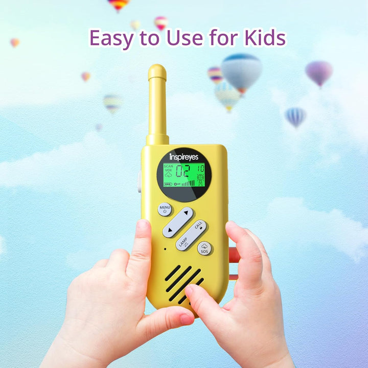 Inspireyes Walkie Talkies para niños recargables, juguetes para niñ...