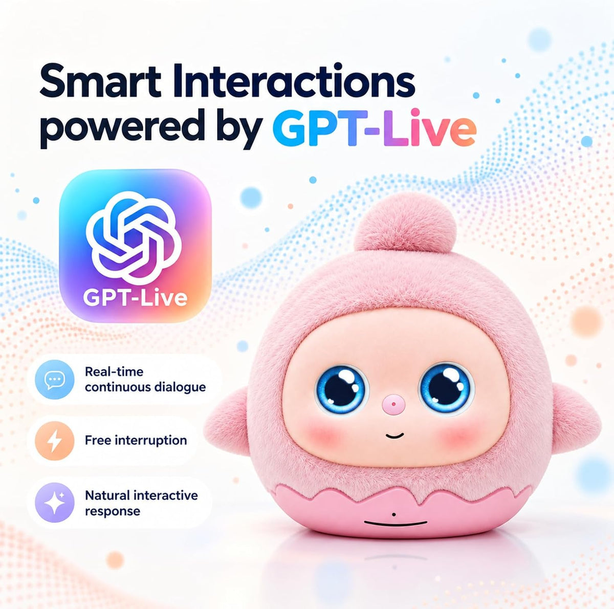 Lovi AI Companion Robot Interactivo, Juguetes Inteligentes que Hablan Emocionalmente para Niños