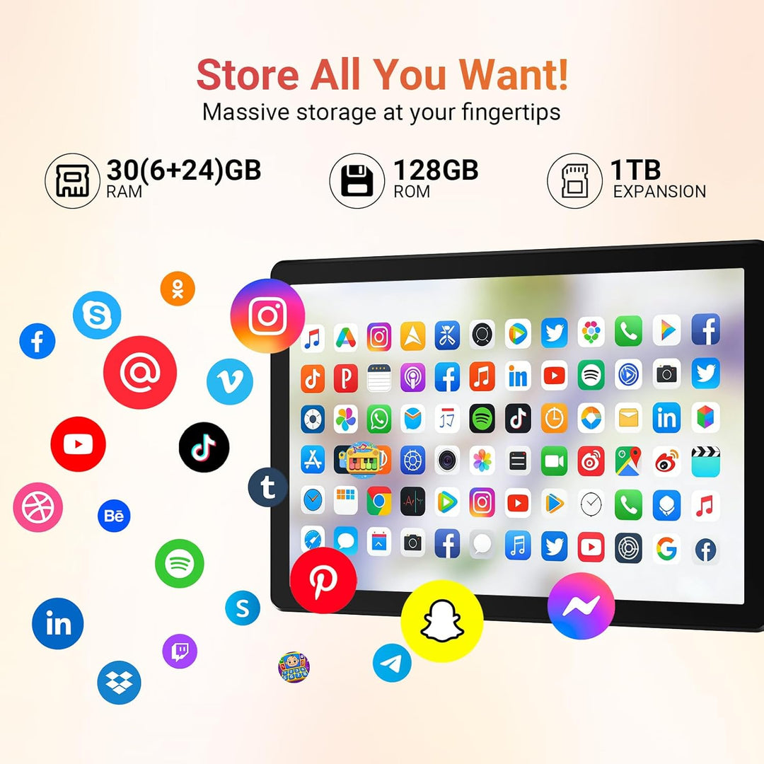 URAO Tableta, tableta Android de 10.1 pulgadas con procesador Octa-...