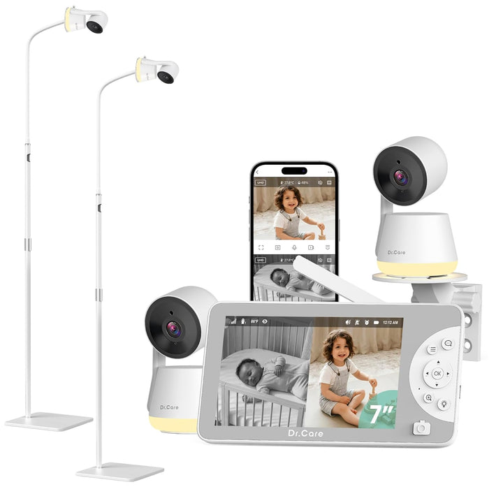 Dr.Care LumiView Max Monitor de bebé inteligente WiFi de 7 pulgadas...