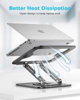 LOXP Soporte ajustable para laptop, soporte para computadora con ba...
