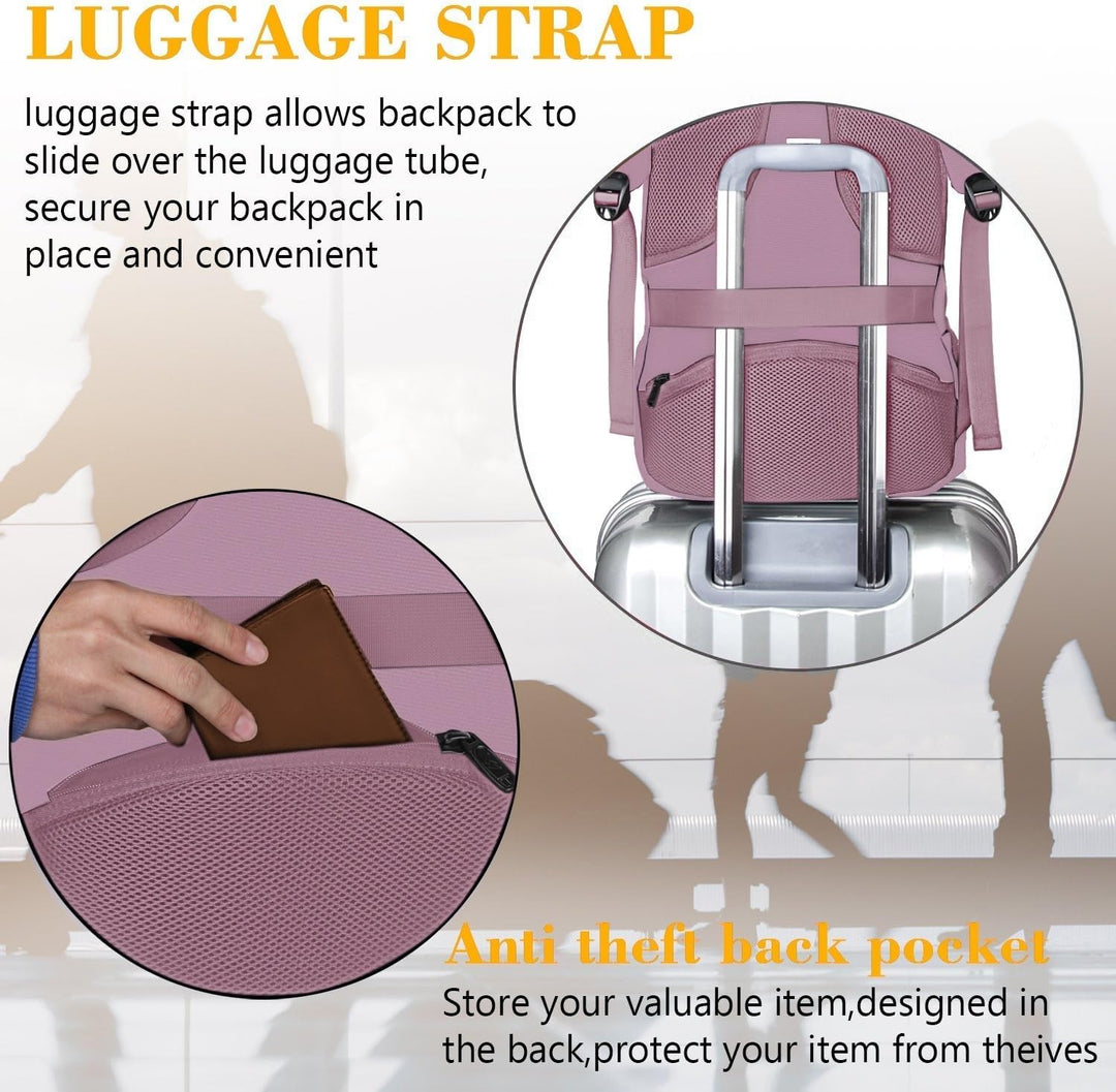 MATEIN Mochila para portátil de viaje, mochila antirrobo delgada y...