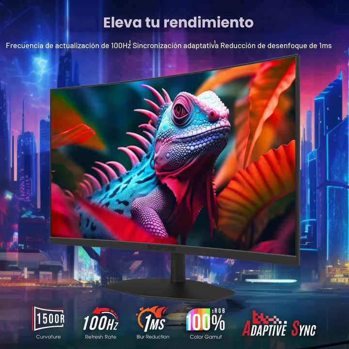 Sceptre Nuevo Monitor Curvo para Juegos de 27 Pulgadas 1500R 100Hz...