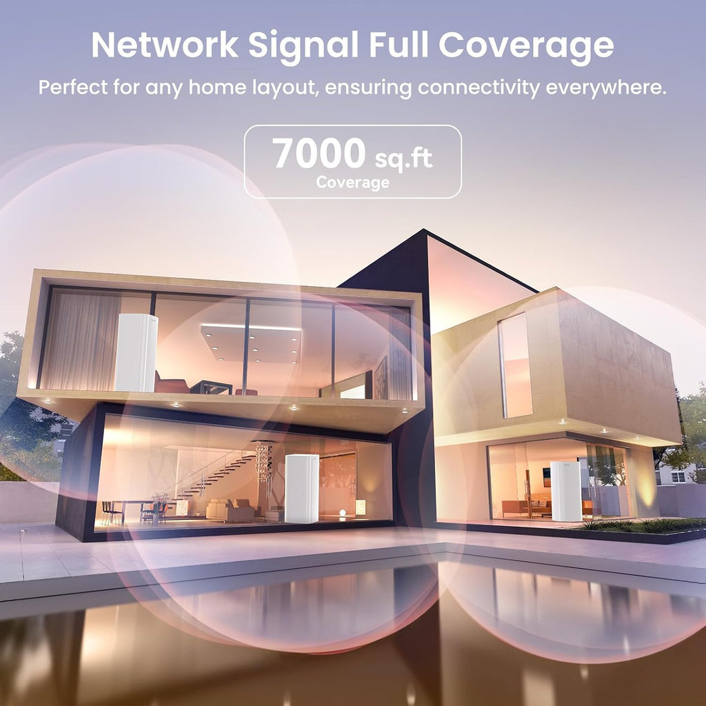Tenda AX3000 WiFi 6 Mesh System Nova MX12 - Cobertura WiFi de malla para todo el hogar de hasta 7,000 pies cuadrados, red WiFi de malla de doble banda para más de 160 dispositivos, rápida y estable, reemplaza al enrutador inalámbrico (paquete de 3)