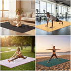 Esterilla de yoga extra ancha 76"x40"x10mm TPE antideslizante