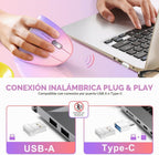 Lekvey Ratón ergonómico, ratón inalámbrico vertical USB C para MacBook Pro