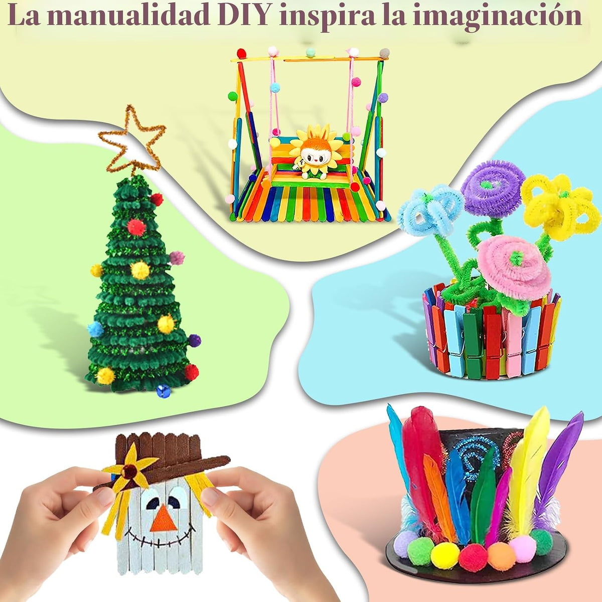 Sundaymot Arts y Crafts Supplies para Kids, 2000+Pcs DIY Craft Kits