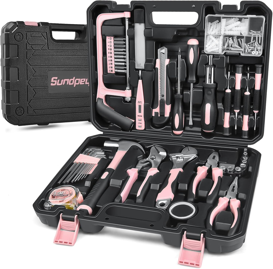 Sundpey Kit de herramientas para el hogar, 148 piezas, juego de her...