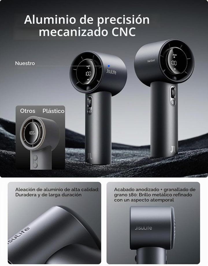 Ventilador de mano JISULIFE Pro1S - Flujo de aire de última generac...