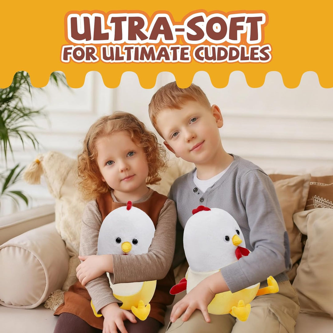 Yulefly Almohada de felpa de pollo y plátano 11 pulgadas