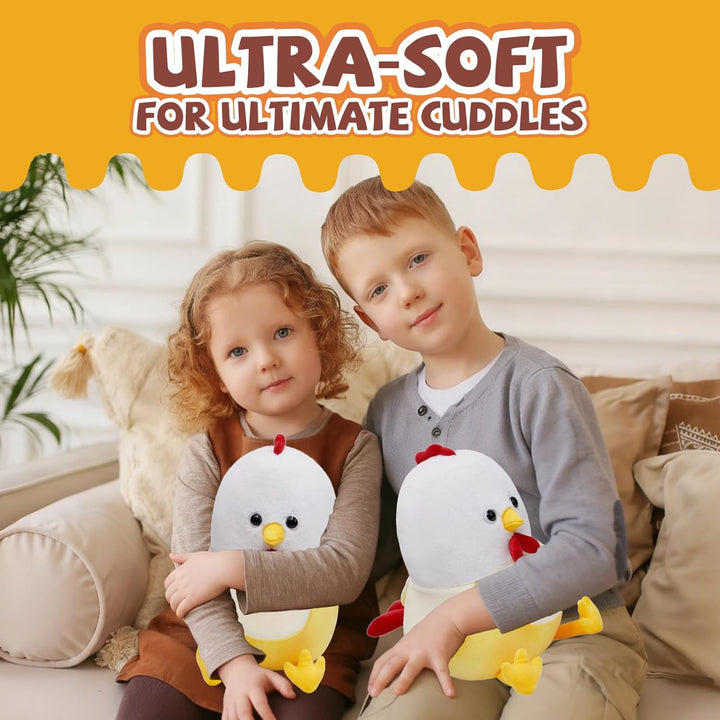 Yulefly Almohada de felpa de pollo y plátano 11 pulgadas
