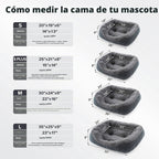 Cama para perros pequeños para perros pequeños, camas para gatos de interior, lavable, cama ortopédica para perros, cama cálida suave y calmante para cachorros, cama duradera para mascotas con parte inferior antideslizante S (20 x 19 x 6 pulgadas)