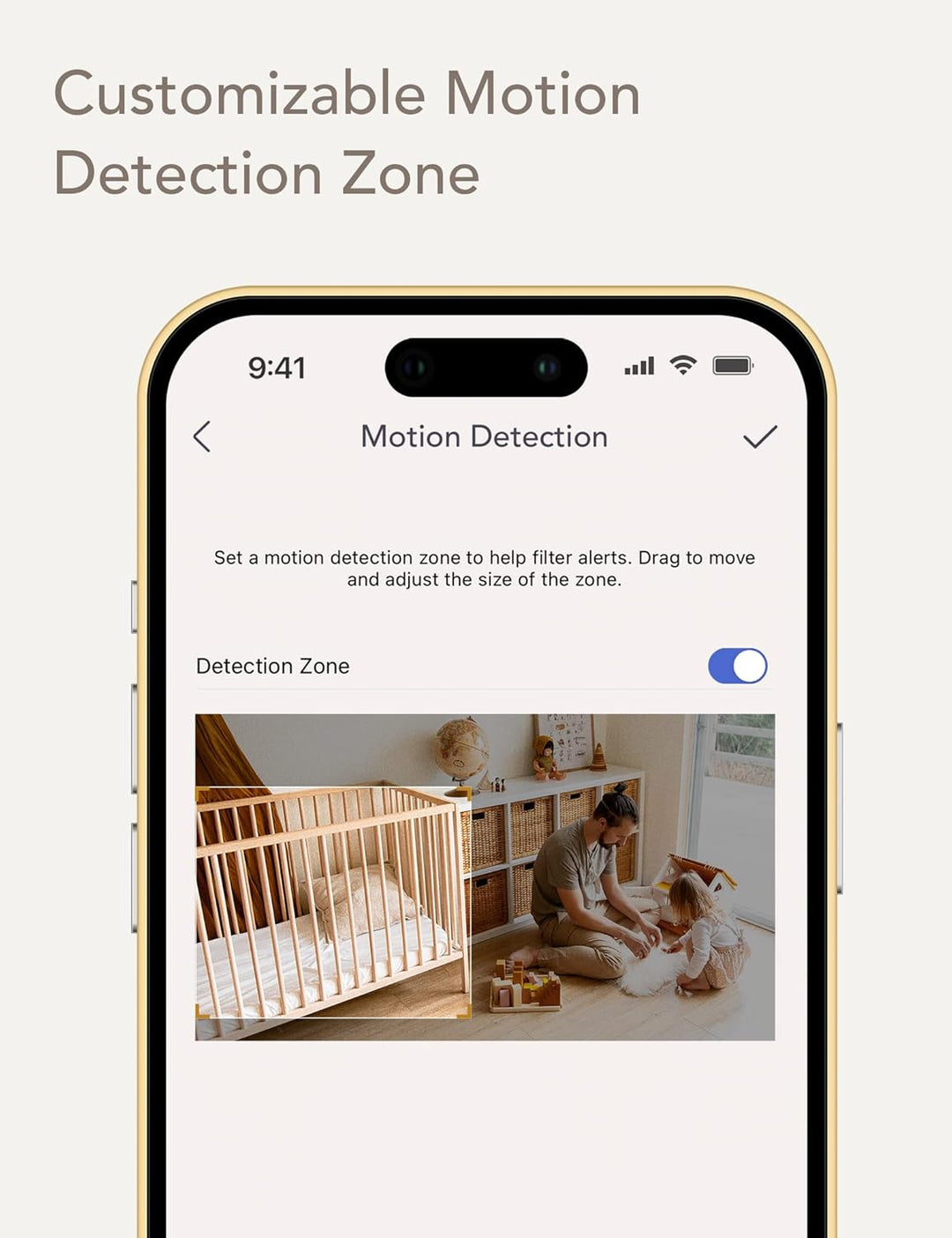 Nooie Monitor de bebé con detección de llanto, cámara y audio, visi...