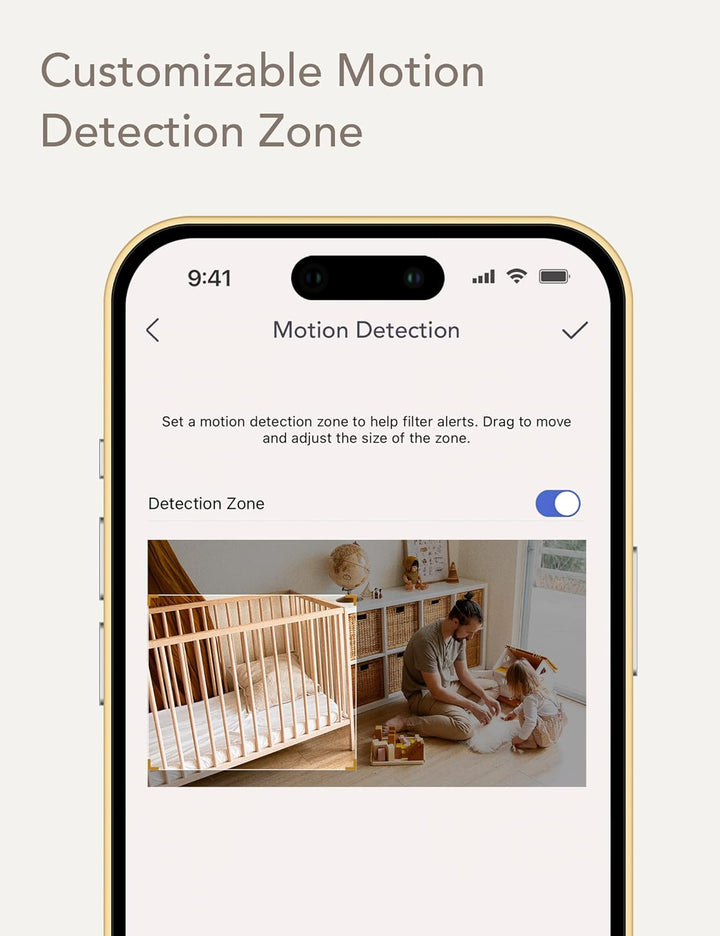 Nooie Monitor de bebé con detección de llanto, cámara y audio, visi...