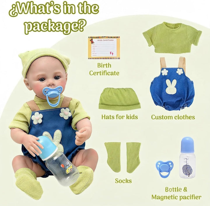 PUAMUBUA Muñecos de bebé de la vida real, muñecas realistas de bebé...