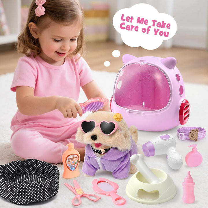 Cleboen 17 piezas Juguetes de Perro Robot para Niñas Niños de 3-6,...