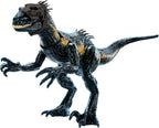 Mattel Jurassic World Figura de dinosaurio Indoraptor Track N Attack con equipo de seguimiento y 3 características de ataque, regalo de juguete con juego físico y digital