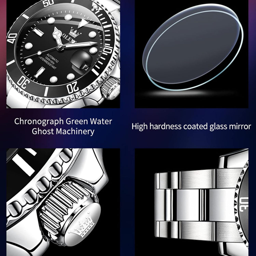 OLEVS Reloj Automático Mecánico para Hombre de Lujo, Recia Carga Automática