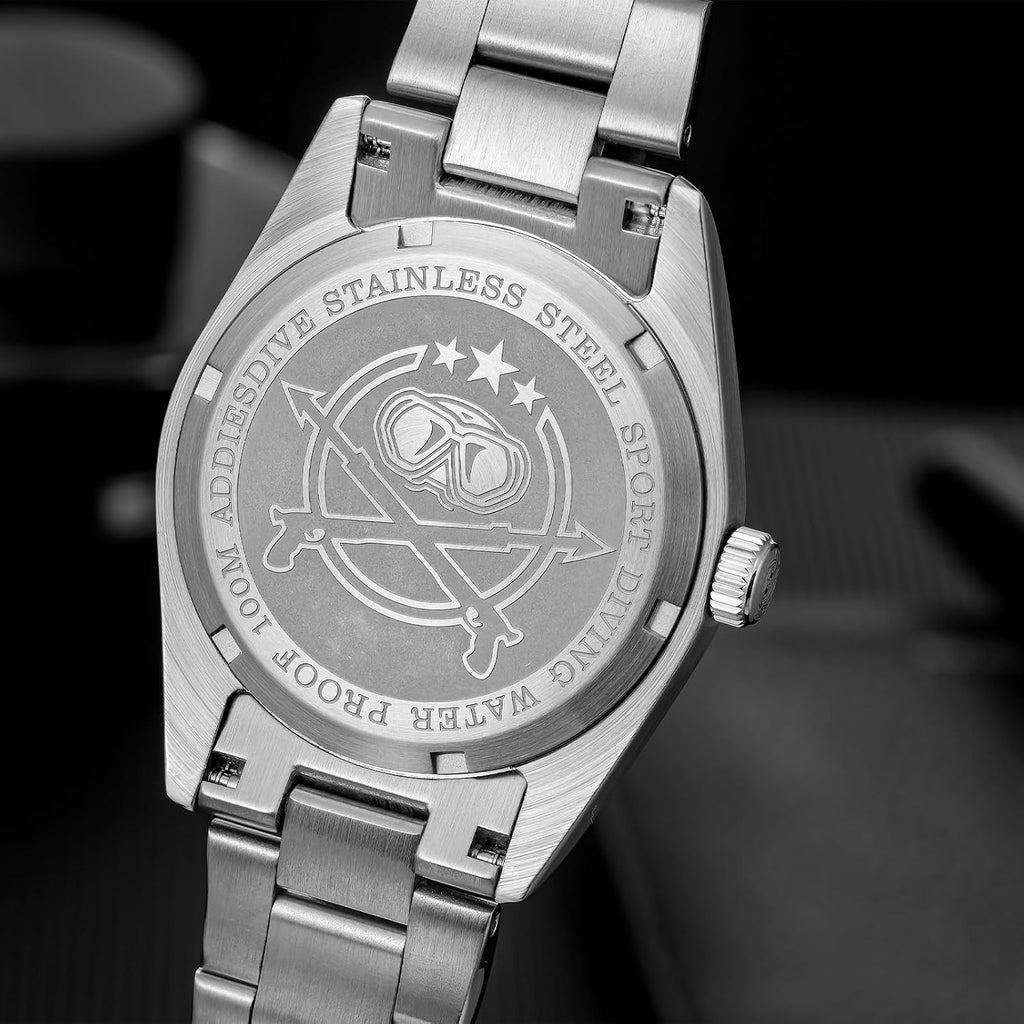 ADDIESDIVE Reloj de vestir para hombre 36MM 10MM Delgado Zafiro Impermeable Fácil de leer