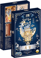 MU Moon Palace - Rompecabezas de metal 3D para adultos, kit de modelo de pagoda china con diseño de conejo de jade y osmanthus, manualidades de montaje de metal de dificultad de 4 estrellas