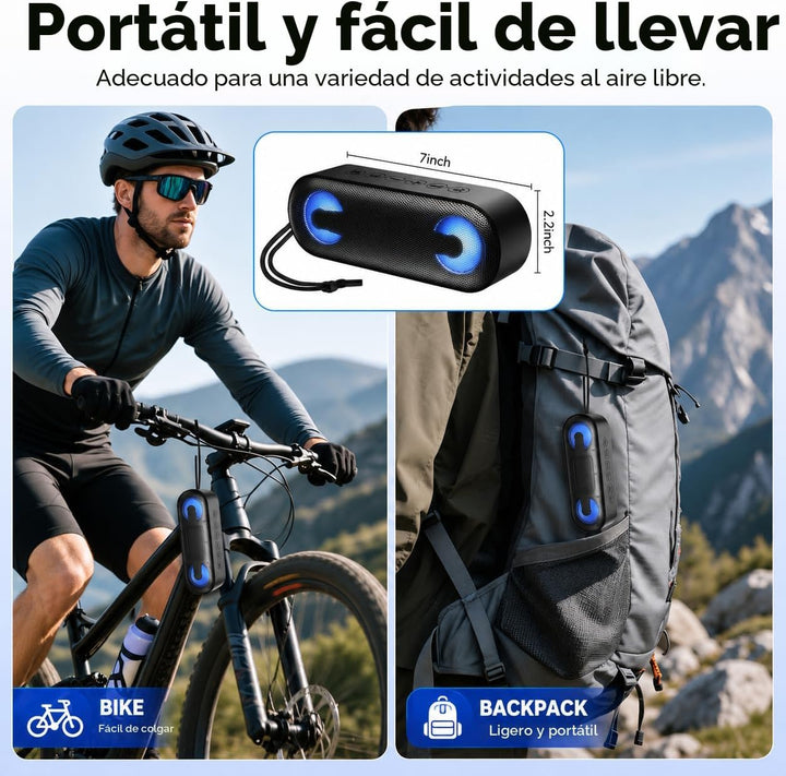 IKT Altavoz Bluetooth portátil con luces x días festivos\/rellenos...