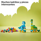 LEGO DUPLO Town - Juguete de aprendizaje de dinosaurios sobre ruedas 3 en 1 para niños pequeños y niñas, a partir de 3 años, juego de construcción y educación, enseña habilidades de resolución de