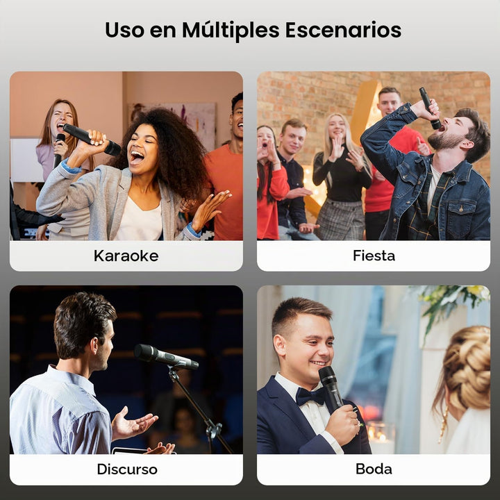 Tribit - Micrófono inalámbrico, sistema de micrófono dinámico inalá...