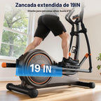 Niceday Máquina elíptica de ejercicios, máquina elíptica para el hogar, entrenador elíptico magnético con zancada de 15.5 a 19 pulgadas, 16 niveles de resistencia, capacidad de carga de 400 libras