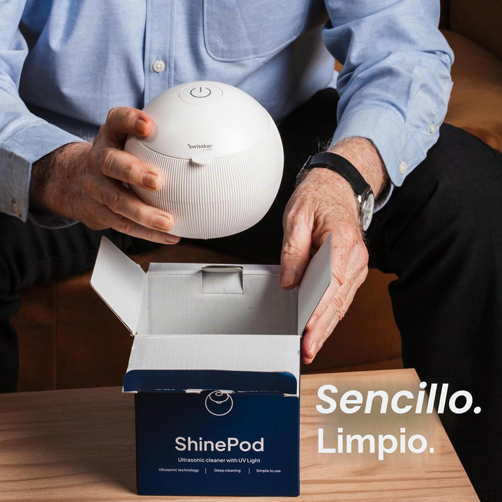 Swissker by Swissklip ShinePod - Cápsula de limpieza dental ultrasó...