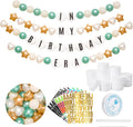 Pulsera Gigante de Amistad DIY Pancarta de Cumpleaños en Mi Era de Cumpleaños Pancarta de Cantante Famoso Personalizable Decoración de Guirnalda Círculos de Espuma Pelota Pelotas de Plástico