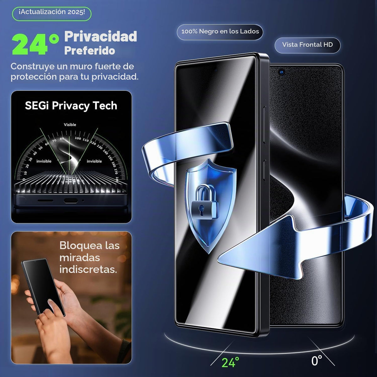 WSKEN Protector de pantalla de privacidad para Samsung Galaxy S25 Ultra