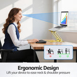 Urmust Soporte ajustable para laptop, soporte para computadora port...