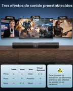 Saiyin Barra de sonido de 24", sistema de barra de sonido envolvente de