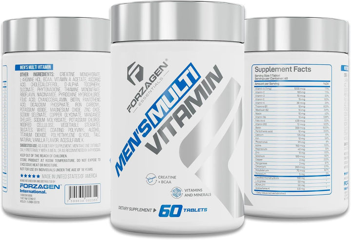 Forzagen Essentials Multivitamínico para hombre con creatina y BCAA...