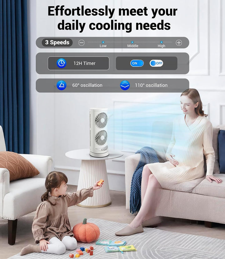 Ventiladores de refrigeración de torre personal que soplan aire frí...