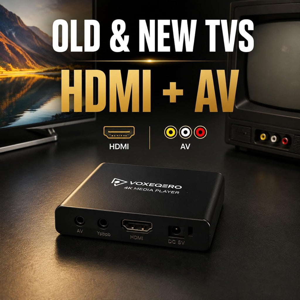 Reproductor multimedia 4K para TV, reproducción USB SD, salida HDMI AV