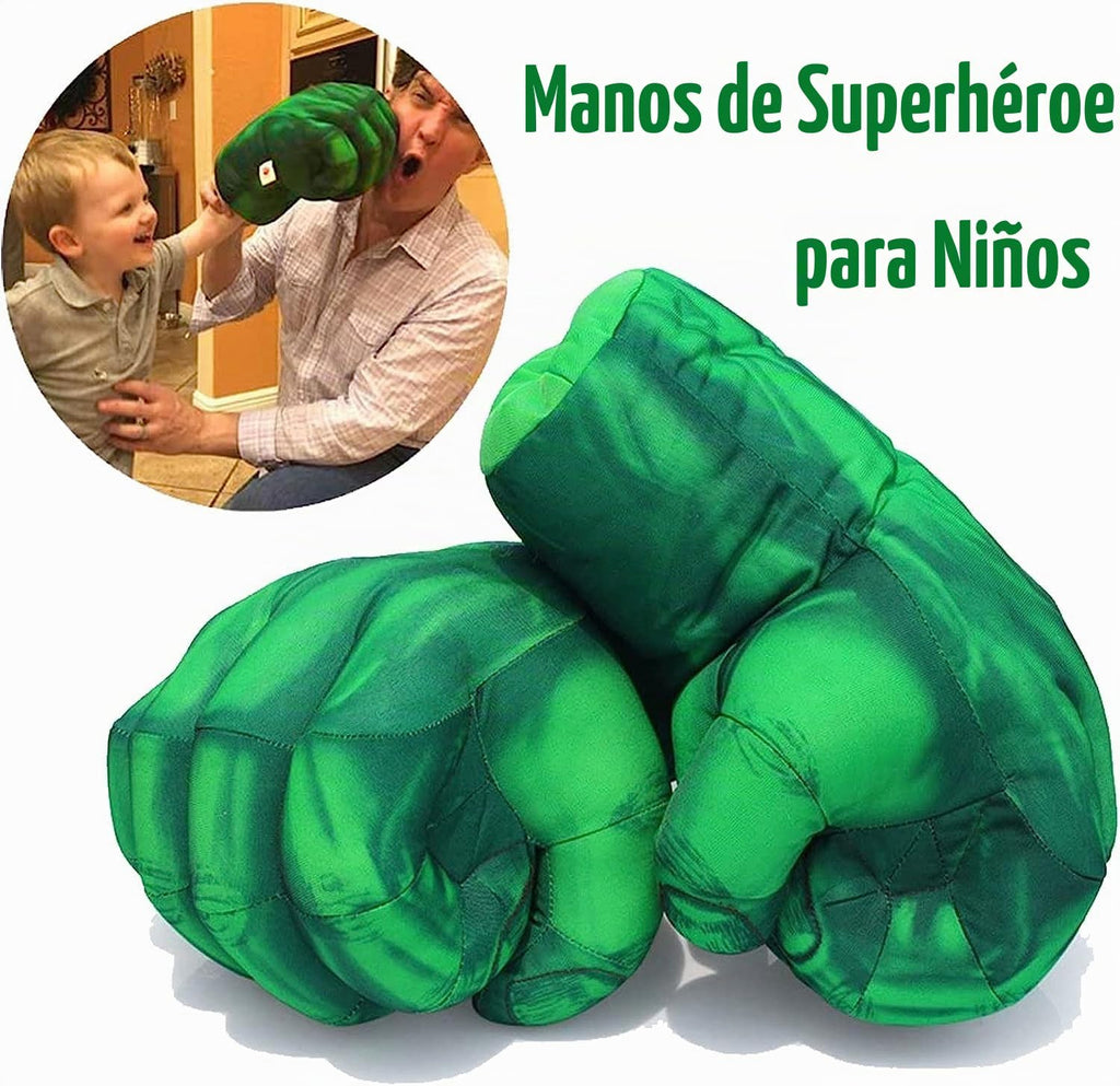 NuGeriAZ Guantes de superhéroe para niños, manos de superhéroe, de felpa suave, puños de héroe, cosplay, para niños, Navidad, Halloween, regalo de cumpleaños (verde C)