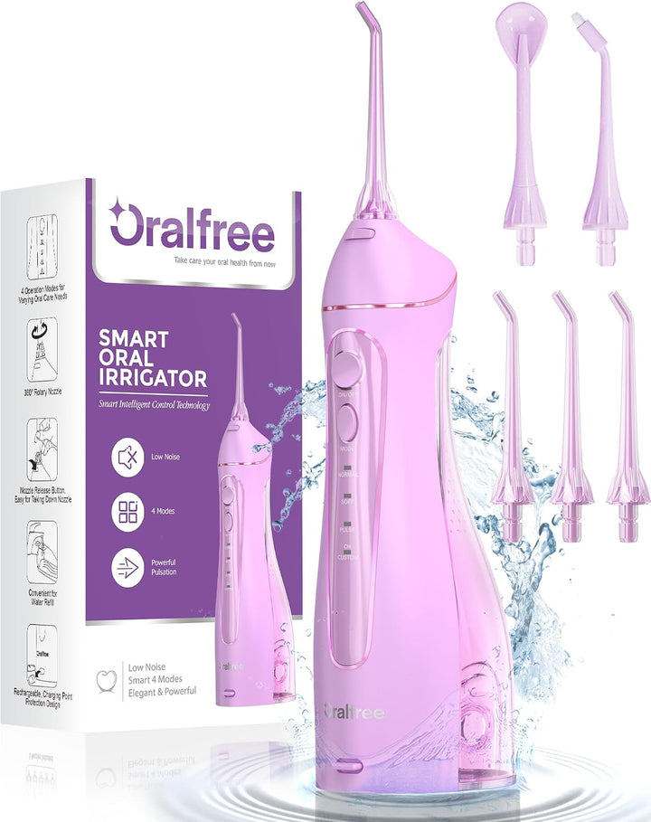 Oralfree Irrigador dental de agua con hilo dental para dientes - Ir...