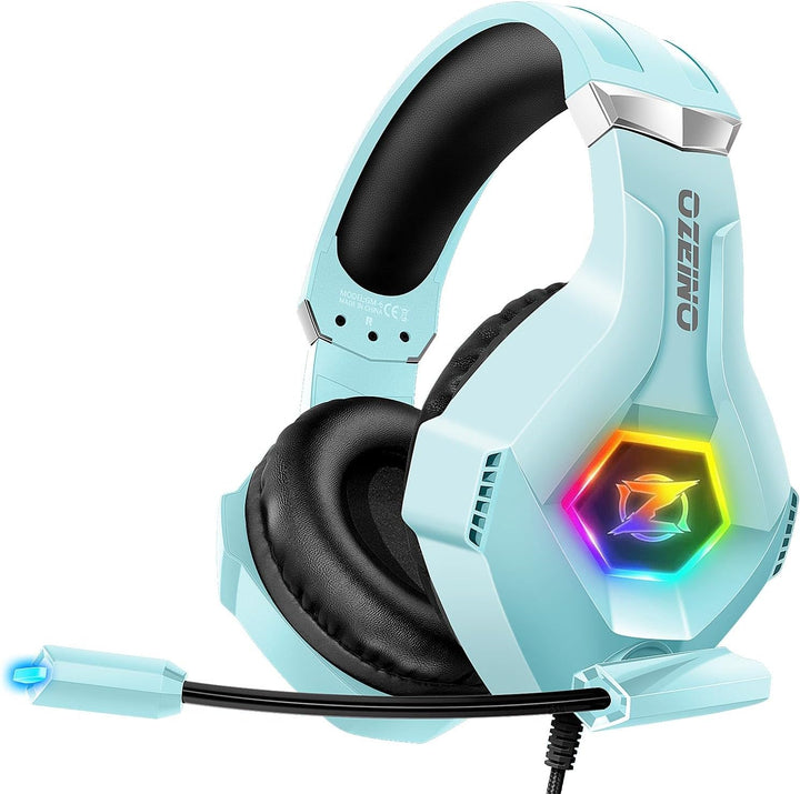 Ozeino Auriculares para juegos para PC, PS4, PS5, auriculares para...
