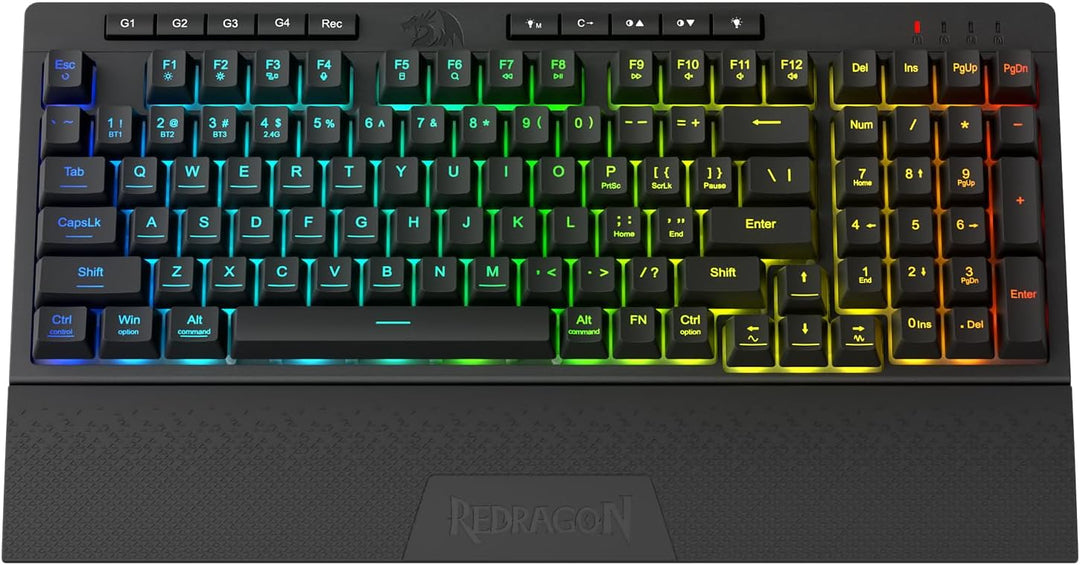 Redragon K515 PRO Shiva RGB - Teclado para videojuegos con membrana...