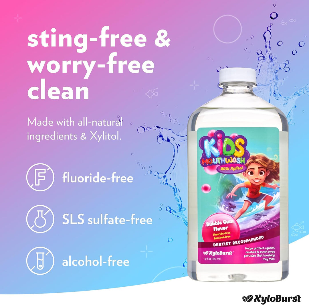 Xyloburst Oral Rinse Kids Enjuague Bucal - Enjuague bucal con xilit...