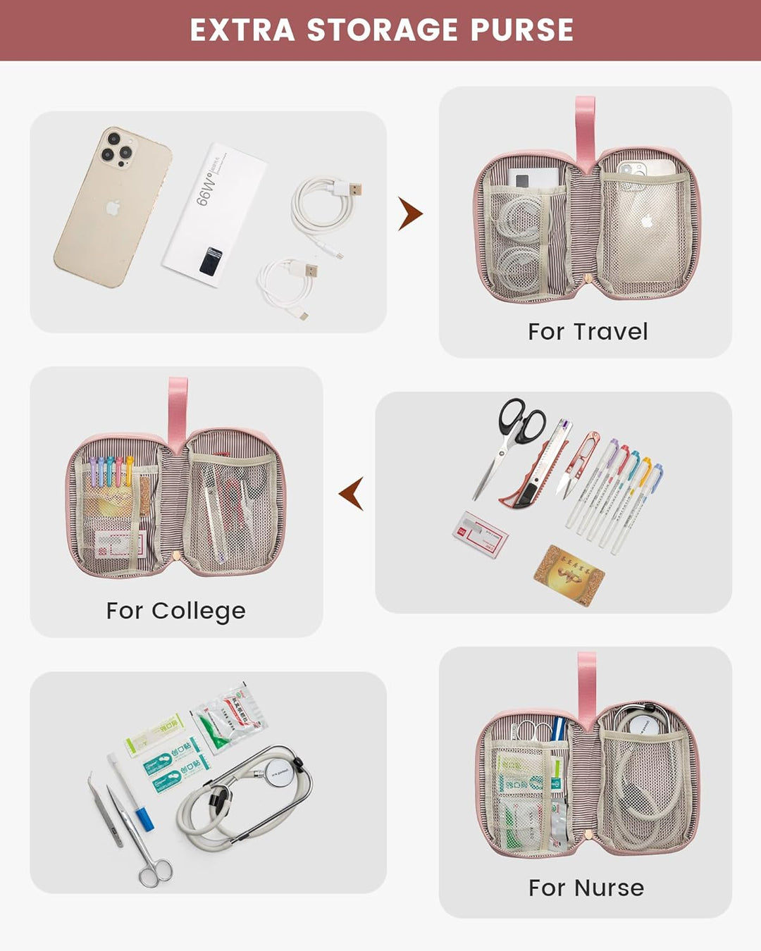 LOVEVOOK Mochila para laptop para mujer, mochila de trabajo convert...
