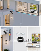 Sistema de cámara de seguridad con cable de 4 canales 1080P, DVR CCTV AIWIXEN con disco duro de 512GB, 4 x cámaras de vigilancia para el hogar IP68 a prueba de agua con detección de humanos y