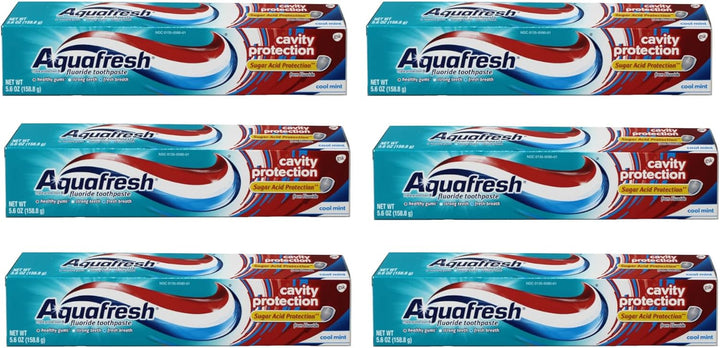 Aquafresh Tubo de protección de caries Cool Mint, 5.6 onzas (paquet...